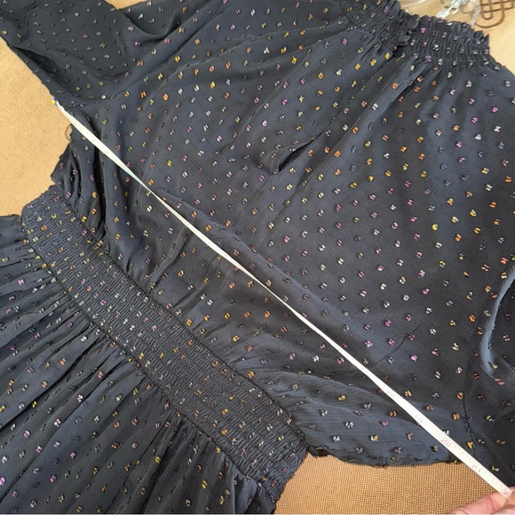 Torrid NWT! Mini Rainbow Clip Dot Blouson Sleeve Dress In Black Size 00 (M/L) - Picture 14 of 15